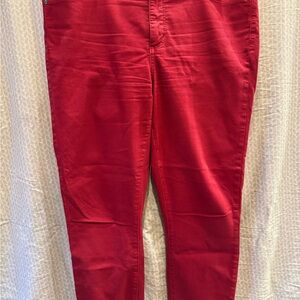 LOFT Red Skinny Pants